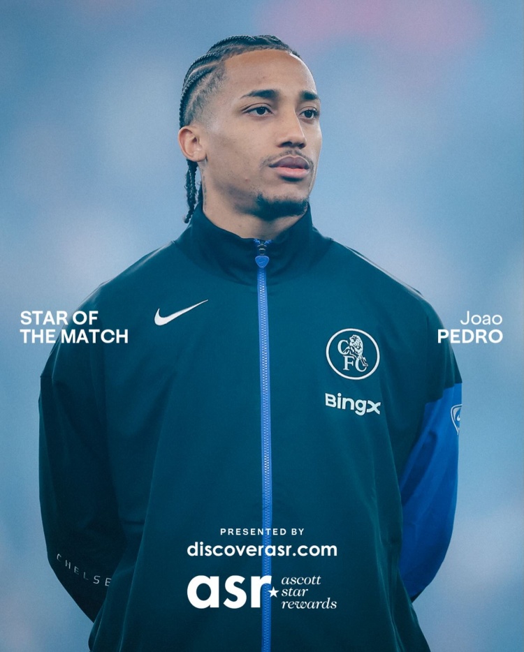V体育官网-帽子戏法!若昂·佩德罗当选对阵维拉一役切尔西队内最佳球员